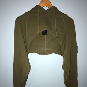 Olive green quarter cut ivy park hoodie